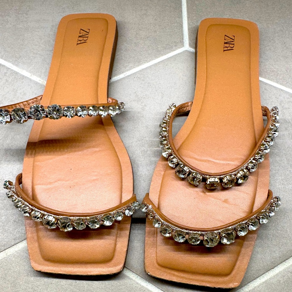 Zara embellished slippers